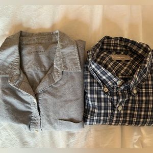 Everlane Lot of two button down shirts. Slimmer fitting. In good condition.